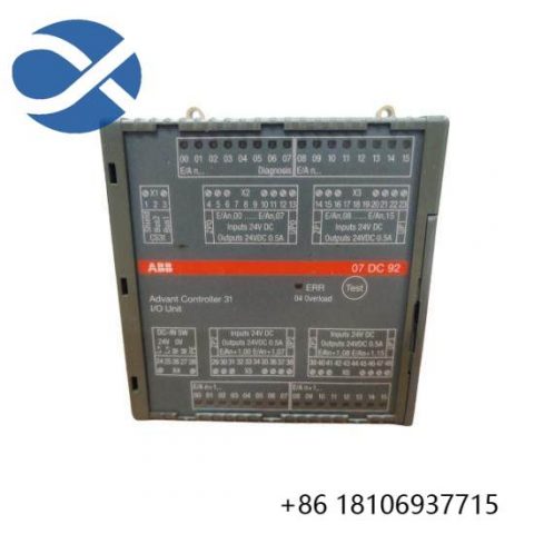 ABB 07DC92 GJR5252200R0101 Digital I/O Module, Industrial Automation Solutions