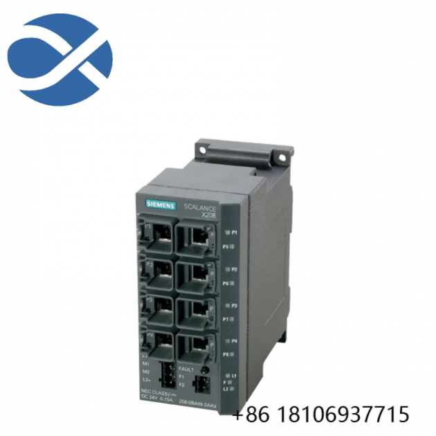 SIEMENS SCALANCE X208 Pro Managed Industrial Ethernet Switch 6GK5208-0BA10-2AA3