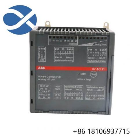 ABB 07AC91 GJR5252300R0101 | High-Performance Analog Input/Output Unit