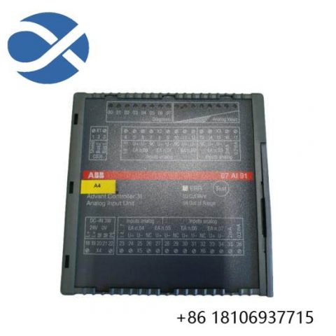 ABB PLC 07AI91 - Analog I/O Module, Designed for Industrial Automation