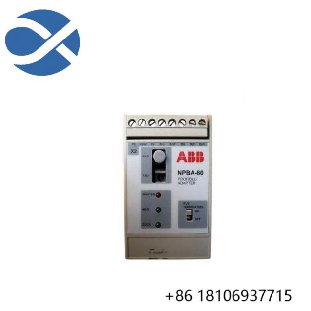 ABB NPBA-80 PROFIBUS ADAPTER, Industrial Control Module, High-Speed Data Transfer, ABB Brand