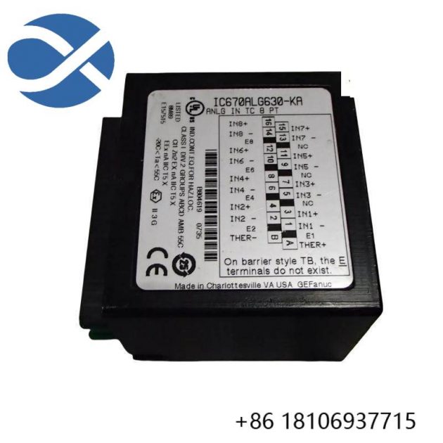 GE Fanuc IC670ALG630 Analog Input Module, for Field Control Applications