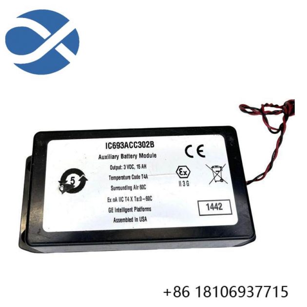 GE IC693ACC302B - Advanced Auxiliary Smart Battery Module for Industrial Automation