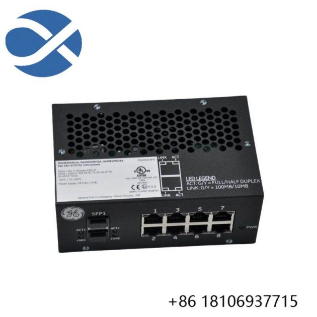 General Electric IS420ESWAH3A: Mark VIe IONet Switch - Industrial Ethernet Networking