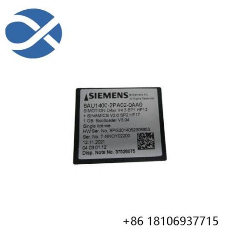 Siemens 6AU1400-2PA02-0AA0 CompactFlash Card, Industrial Control Applications